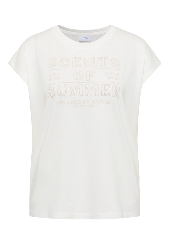 T-Shirt mit Rundhals und Wording Artwork