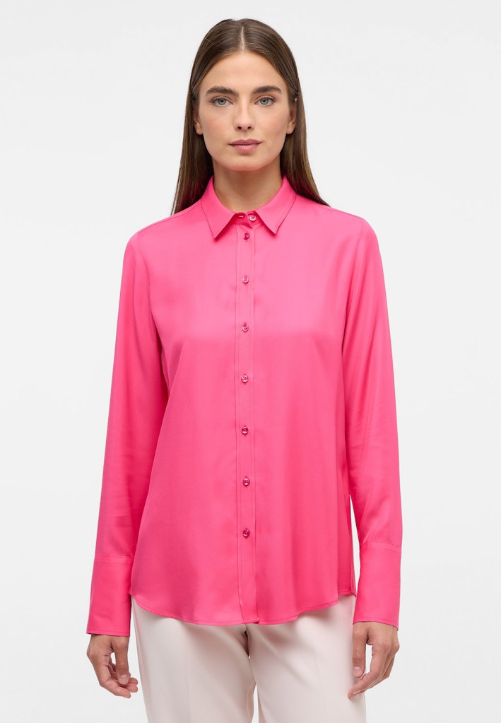 Pink Ribbon Bluse Viskose Langarm