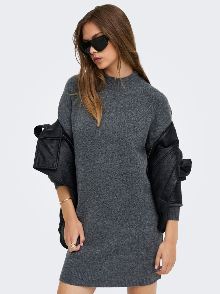 ONLOLIVIA LS HIGH NECK DRESS CC KNT