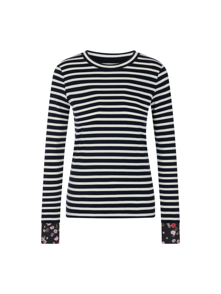 Langarm-Shirt in Streifenoptik