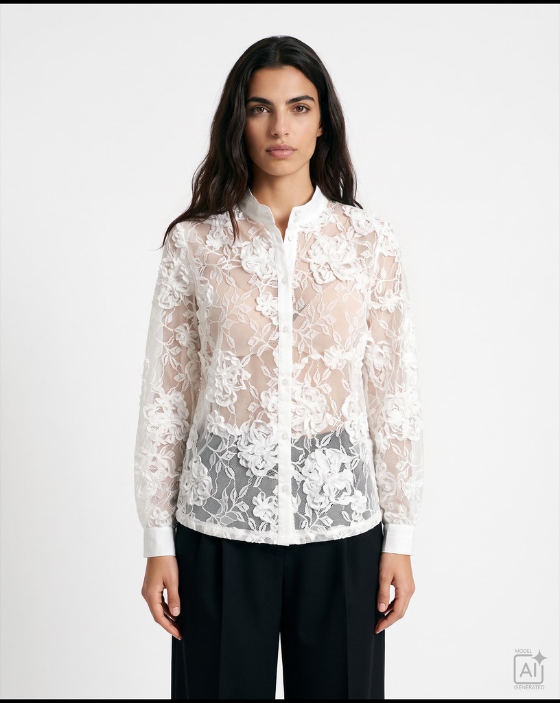 lace blouse with 1/1 sleeves