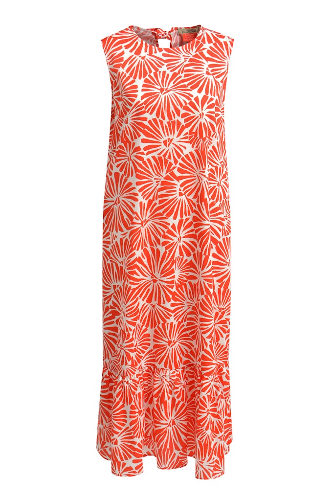 Sleeveless Dress Volant Hem Sleeveless Dress Volant Hem