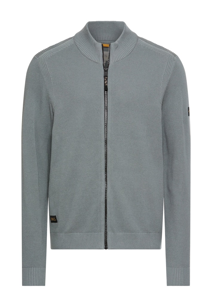 Strickjacke mit Stehkragen