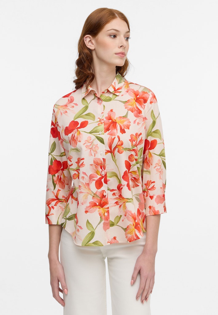 Bluse Satingewebe 3/4-Arm Bluse Satingewebe 3/4-Arm