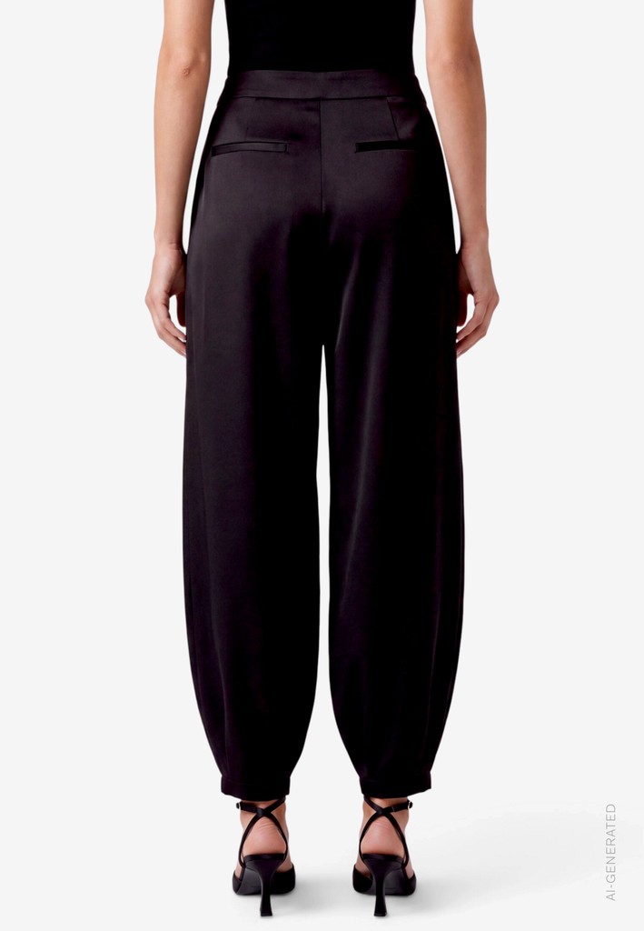 Damen Barrel-Hose  aus Satin