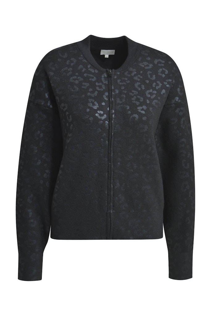 Knitted Blouson with zipper and 1/1 sleeves