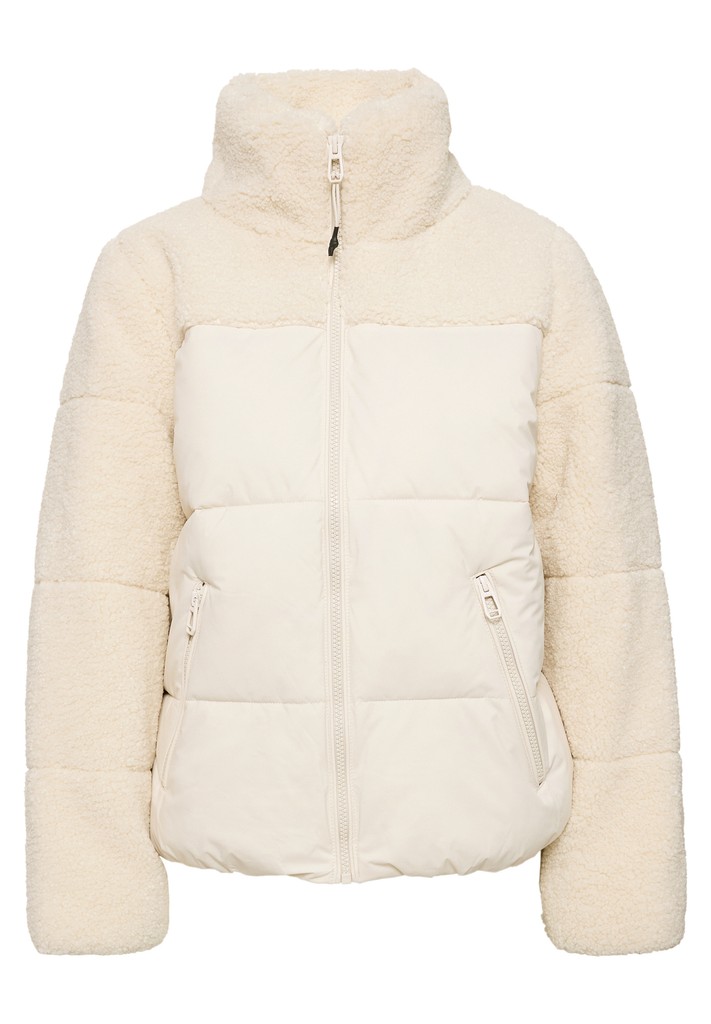 Steppjacke mit Teddy-Details