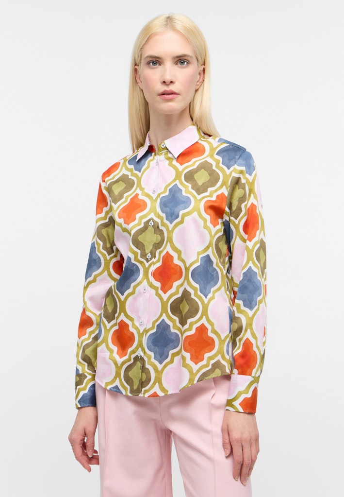 Bluse Satingewebe Langarm Bluse Satingewebe Langarm