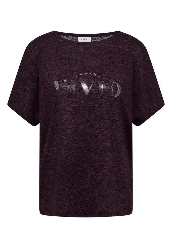 Dropped Shoulder Shirt in Leinen-Optik