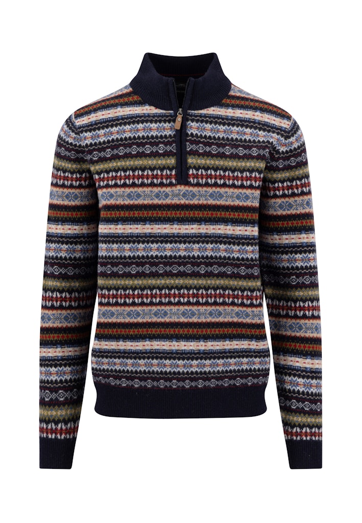 Zip Troyer, Jacquard, Lambswool*RWS