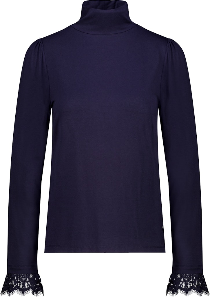 Rollkragenshirt mit Spitze