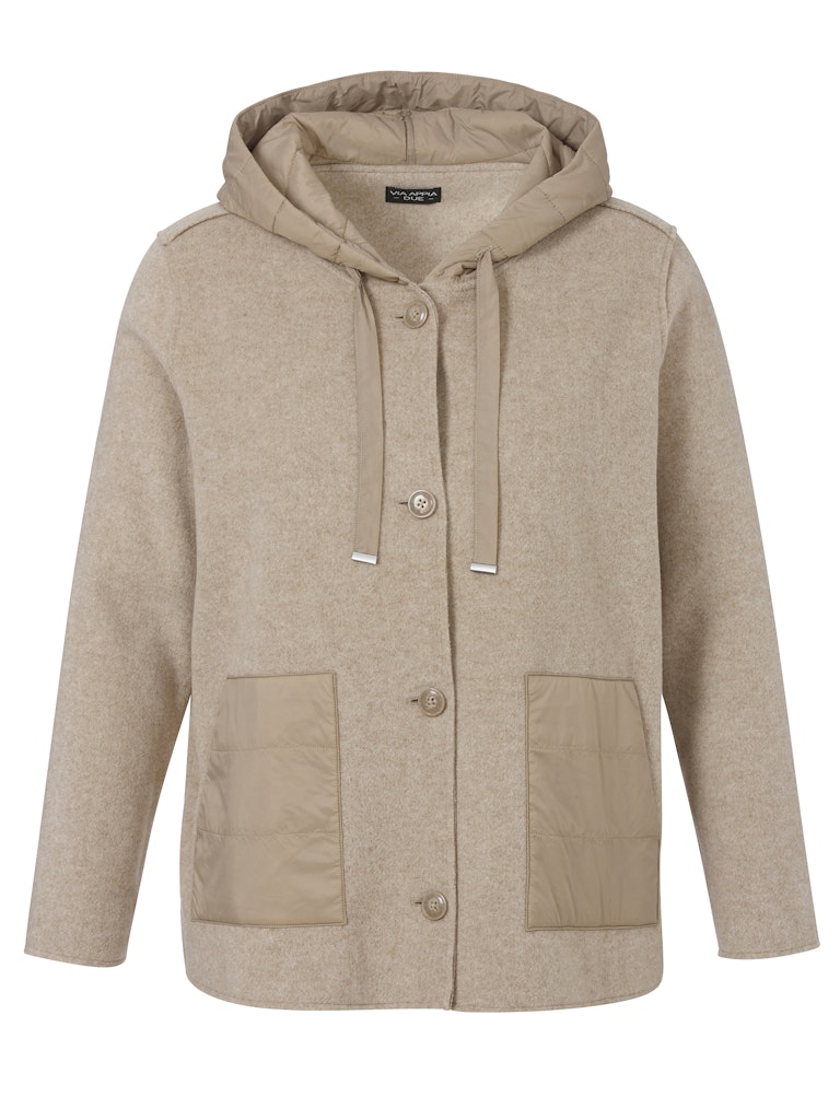 Jacke Kapuze 1/1 Arm Knöpfe