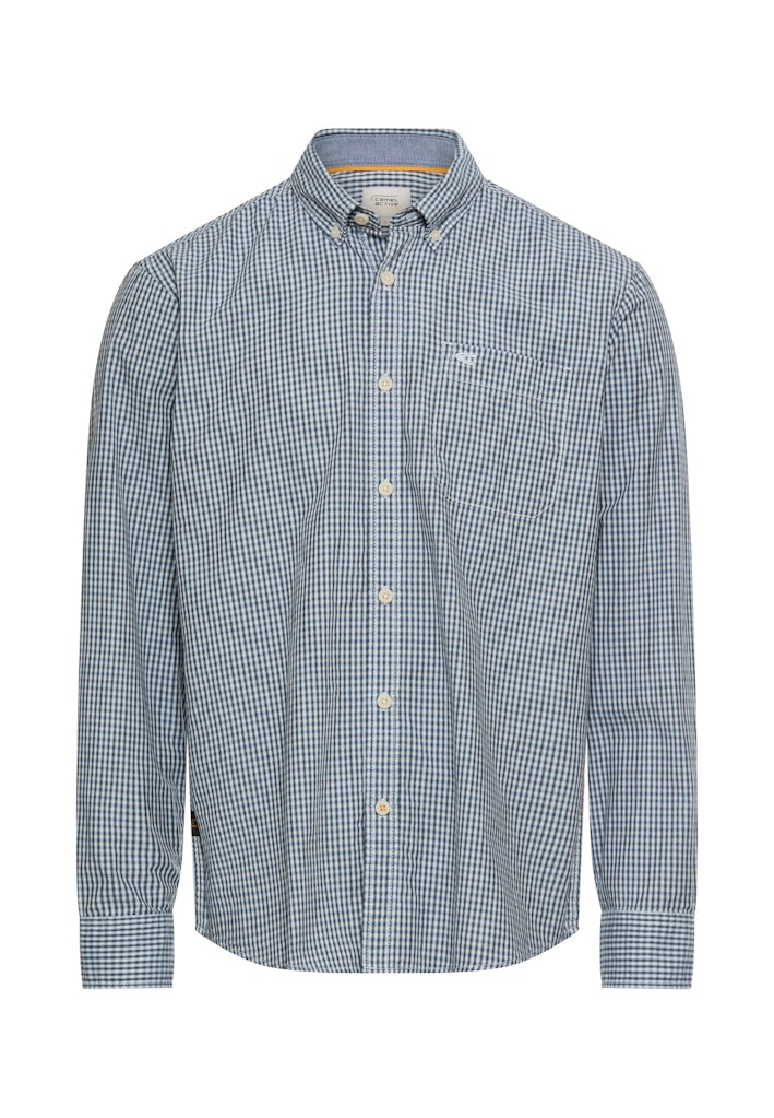 Langarmhemd mit Knopfleiste