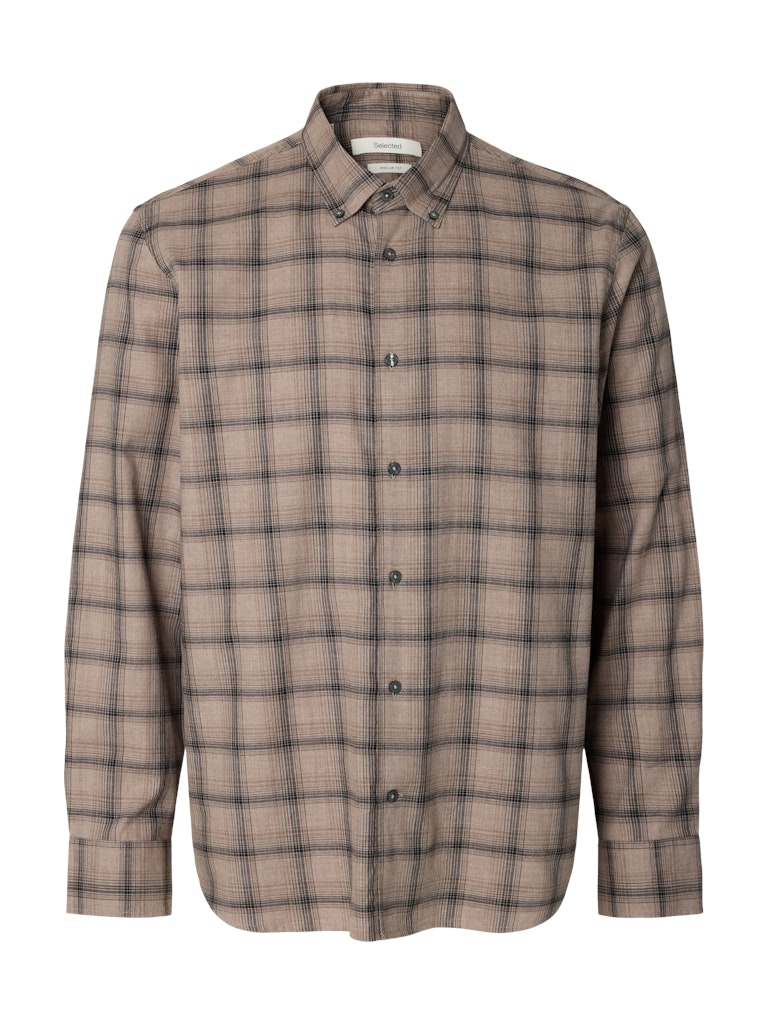 SLMCOLE-JAY REG MELANGE LS SHIRT NOOS