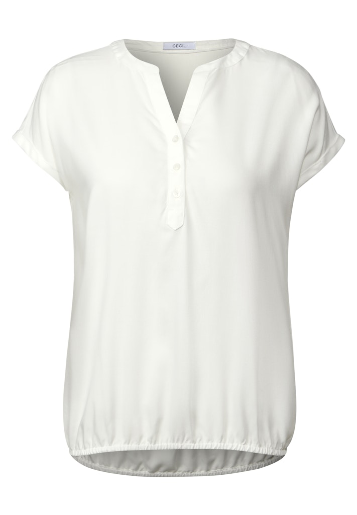 Kurzarmbluse in Unifarbe Kurzarmbluse in Unifarbe