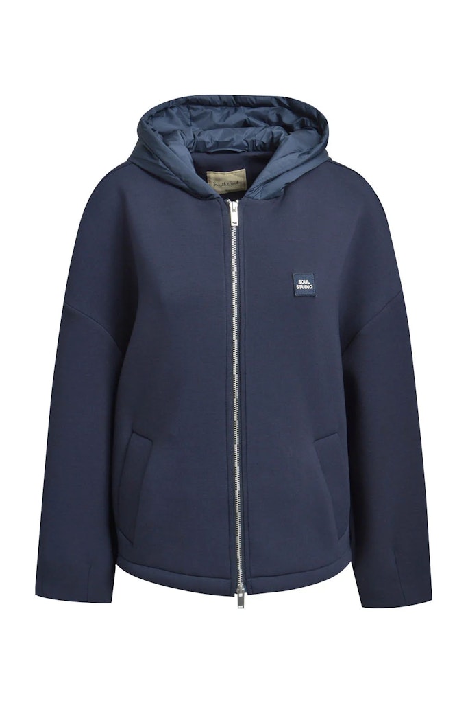 Fabric Mix Scuba Jacket