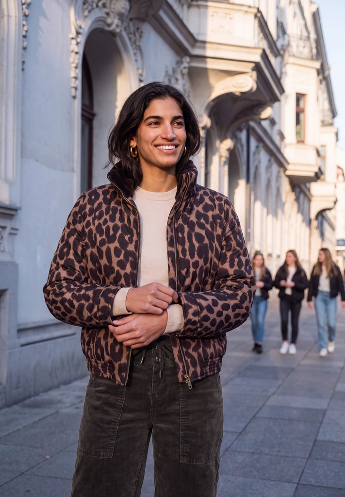 Mid Waist Barrel Leg Hose im Loose Fit