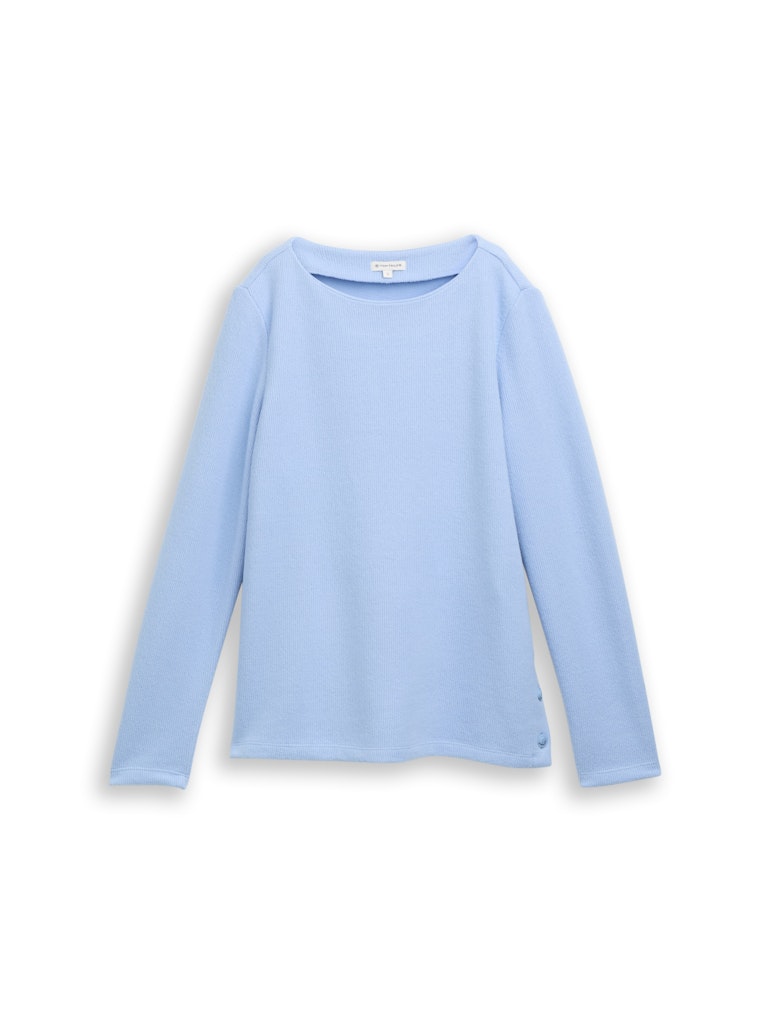 Soft-Touch Sweatshirt mit Knopf-Details Soft-Touch Sweatshirt mit Knopf-Details