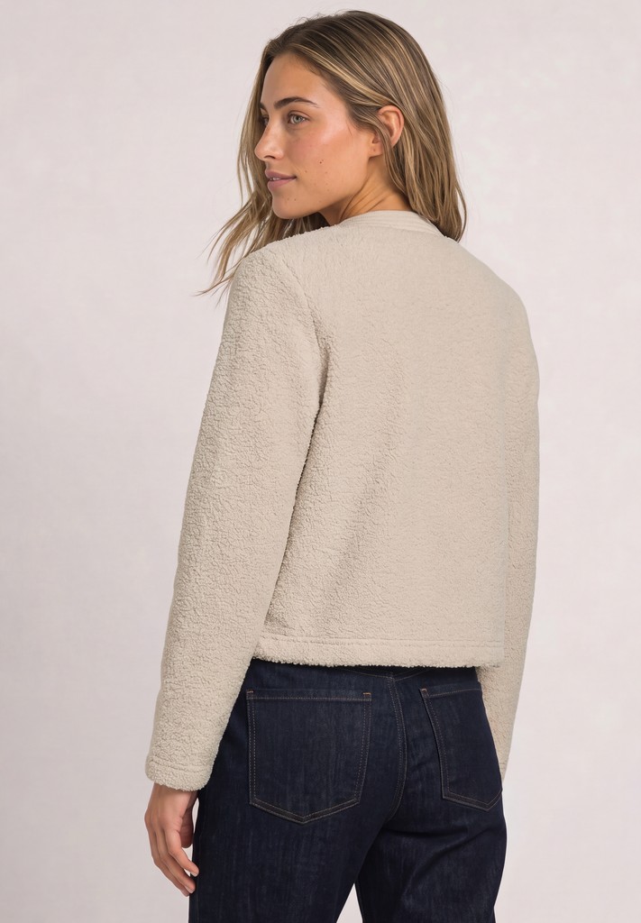 Teddy-Jacke mit Strukturdetails