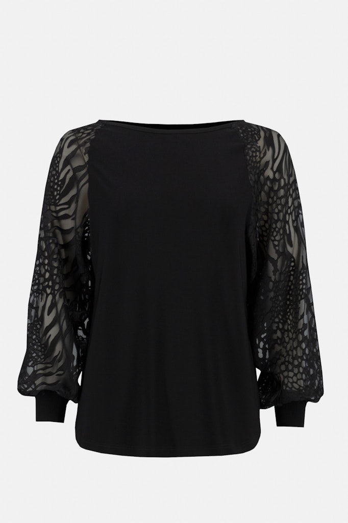 Kastenförmiges Top mit Bauschärmeln Kastenförmiges Top mit Bauschärmeln