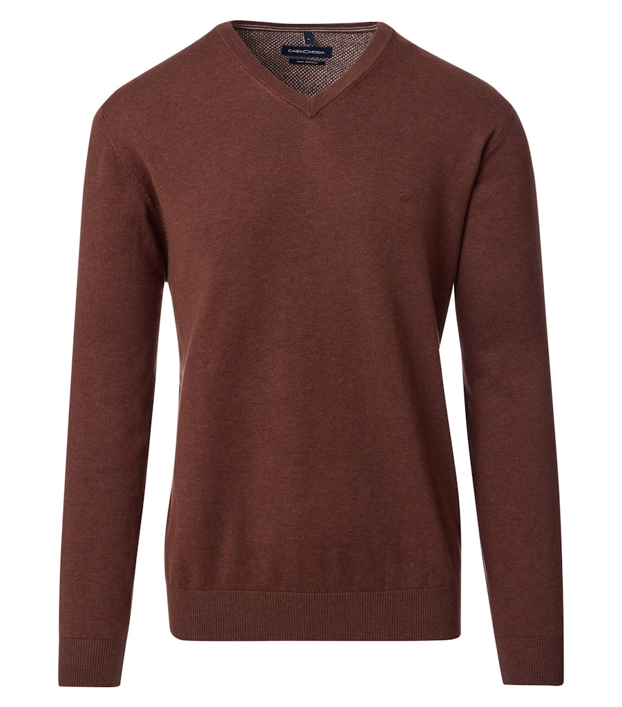 Pullover mit V-Ausschnitt uni 004430