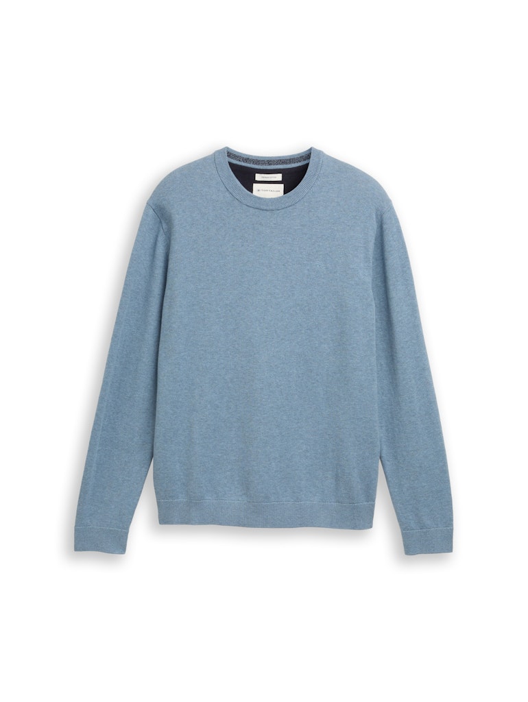 Basic Strickpullover aus Baumwolle