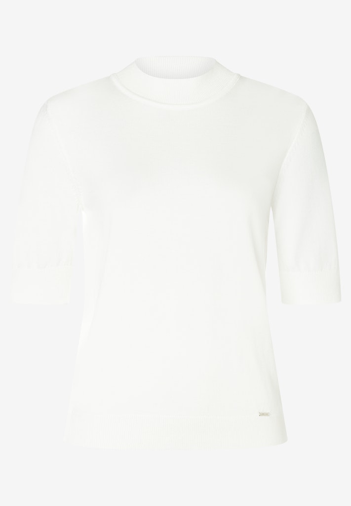 Turtleneck-Pullover mit kurzen Ärmeln