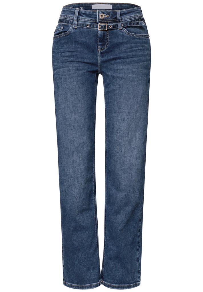 Straight Leg Jeans mit Gürtel