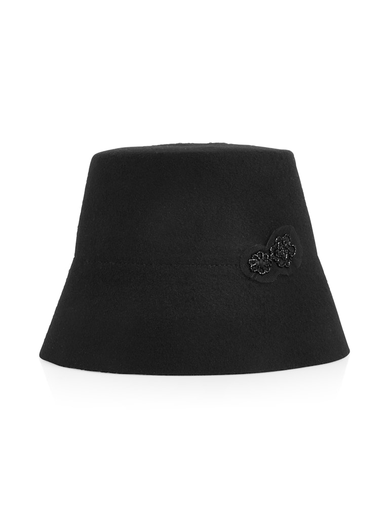 Bucket Hat mit Blütenapplikation Bucket Hat mit Blütenapplikation