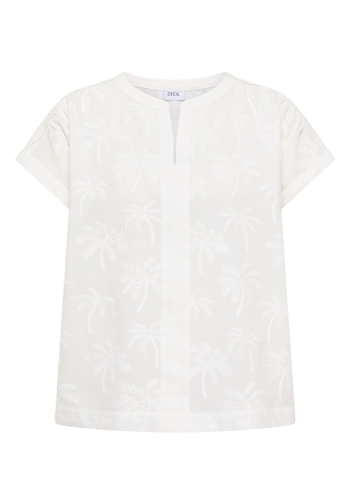 Dropped Shoulder Bluse mit Embroidery