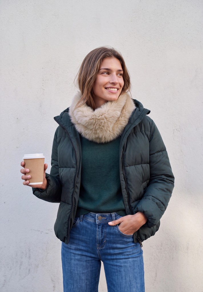 Loop Schal aus Fake Fur
