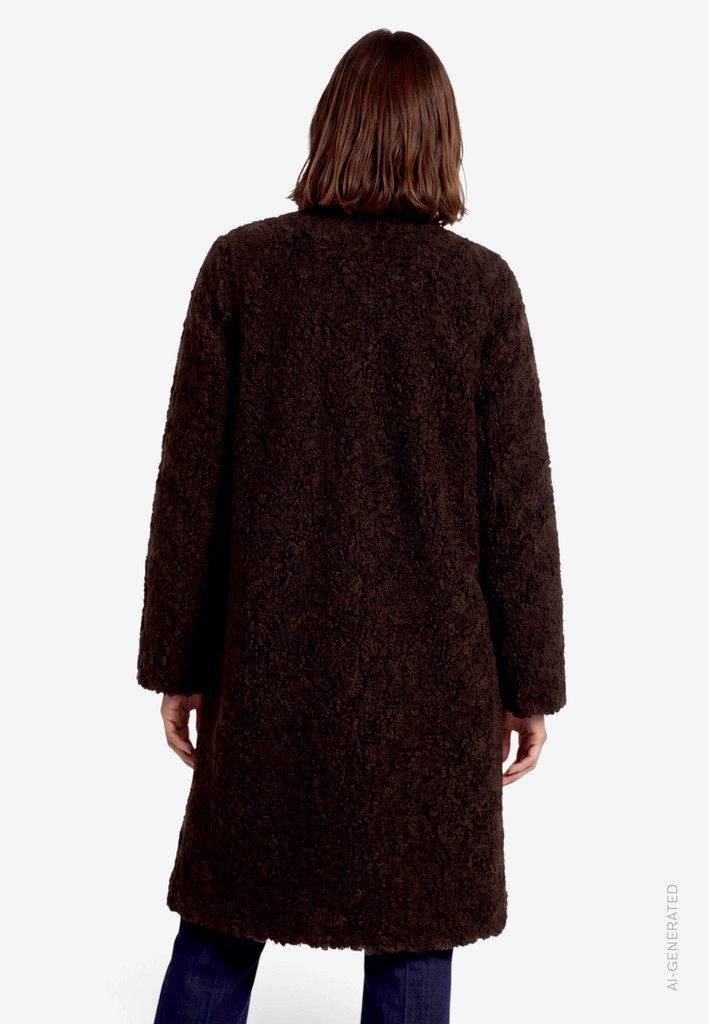Teddymantel Damen  mit Knopfleiste