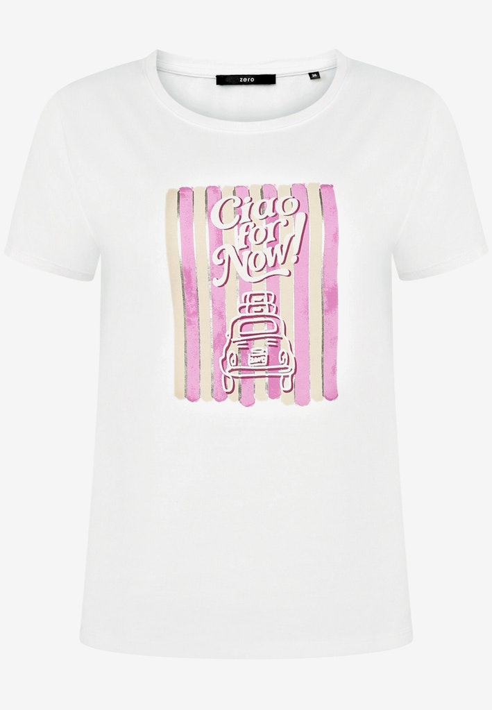 Print-T-Shirt mit Glitzerdetails