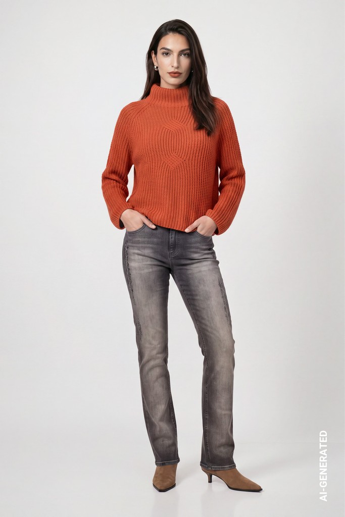 Jeans mit Strassakzenten