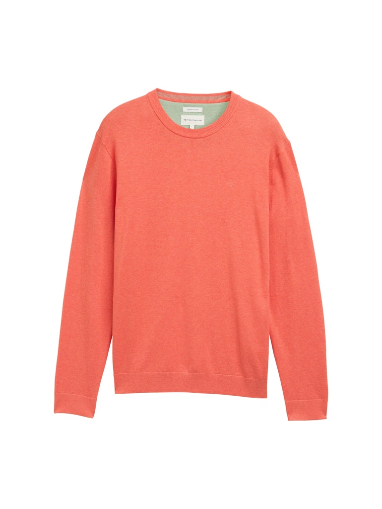 Basic Strickpullover aus Baumwolle