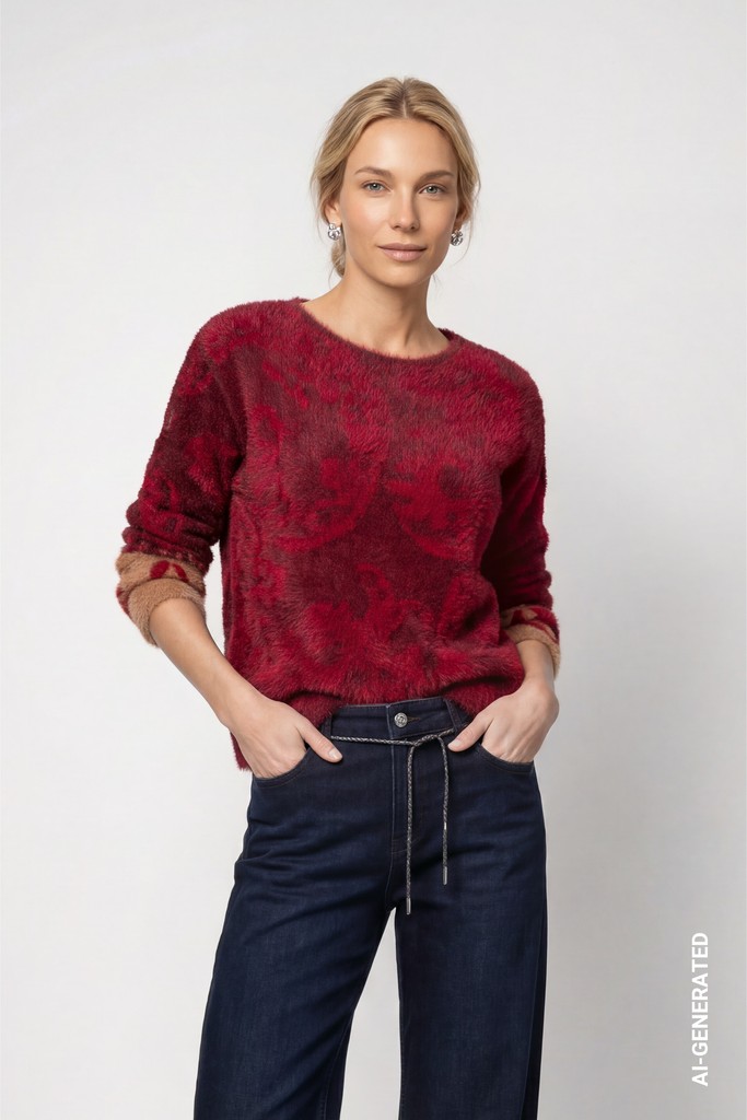Strickpullover mit Paisley-Muster