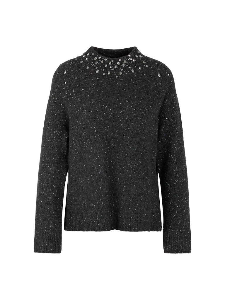 Alpakamix-Pullover mit Glitzer-Details