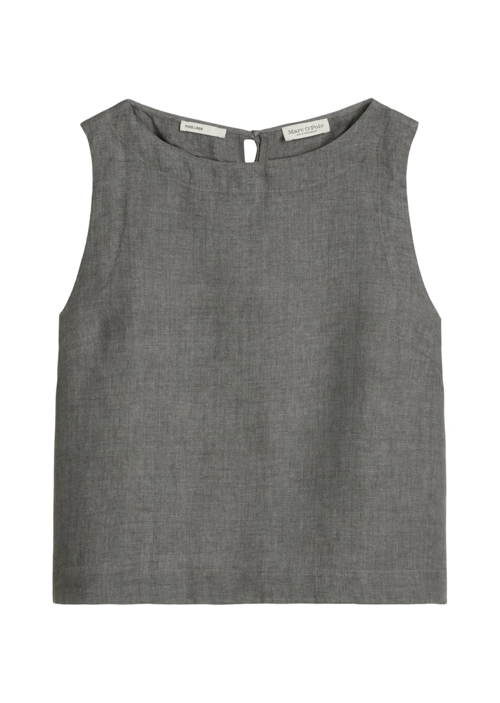 Ärmellose Leinenbluse regular