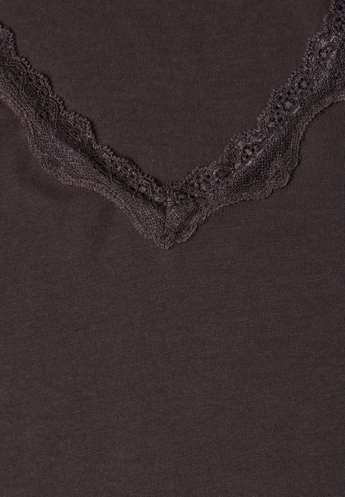 Langarm Shirt mit V-Neck und Spitze