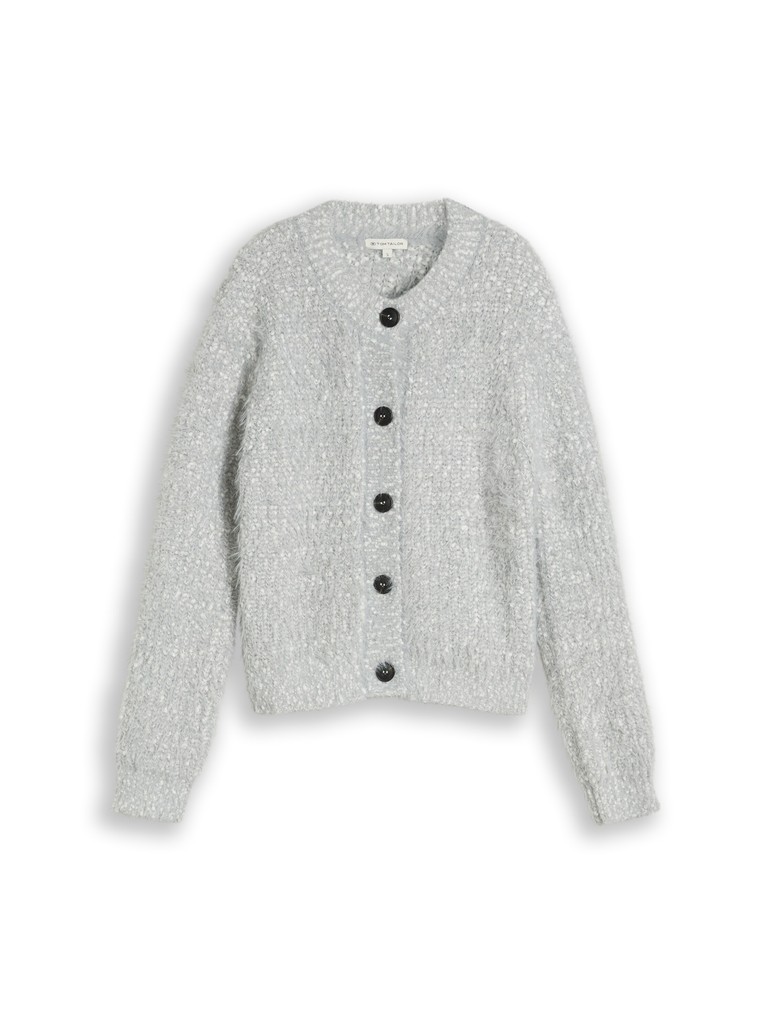 Loose Fit Cardigan aus Federgarn