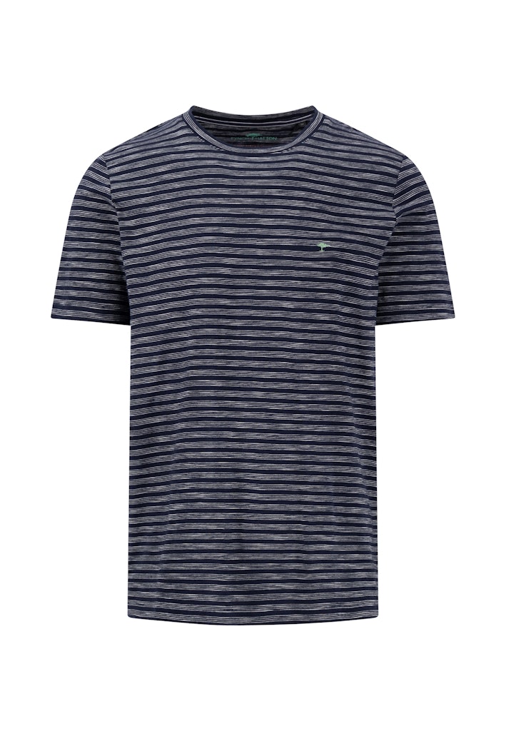 T-Shirt, slub, fine stripe
