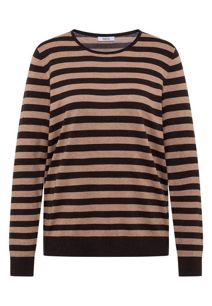 Pullover mit Rundhals und Streifen