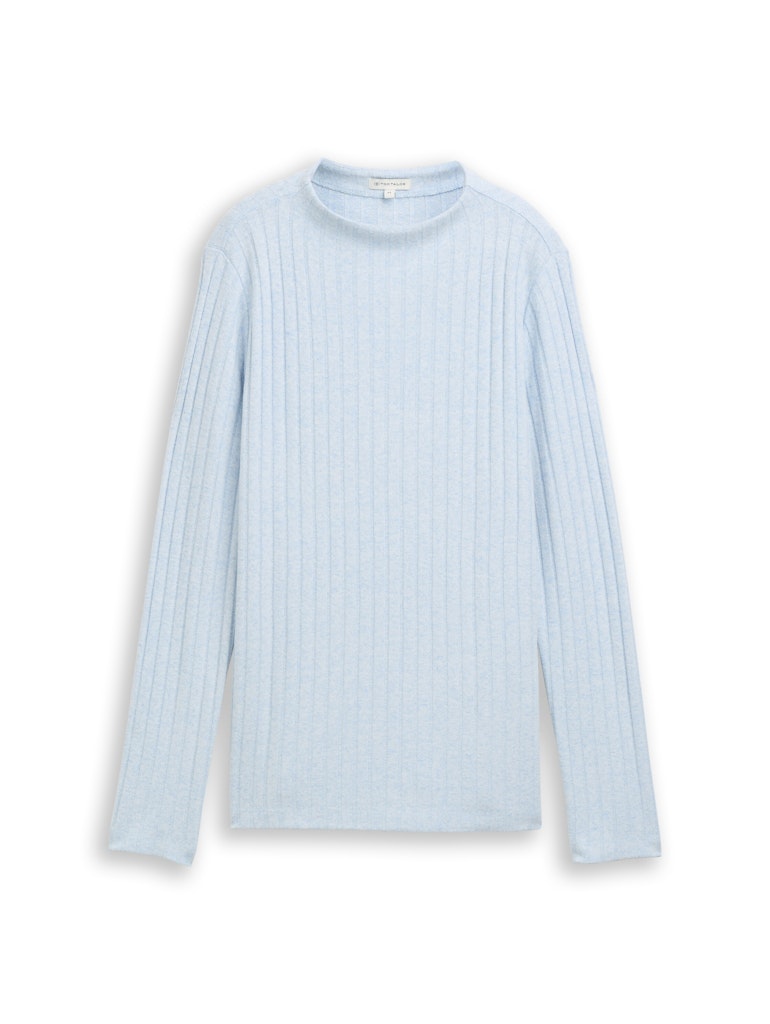 Cosy Langarmshirt mit Stehkragen