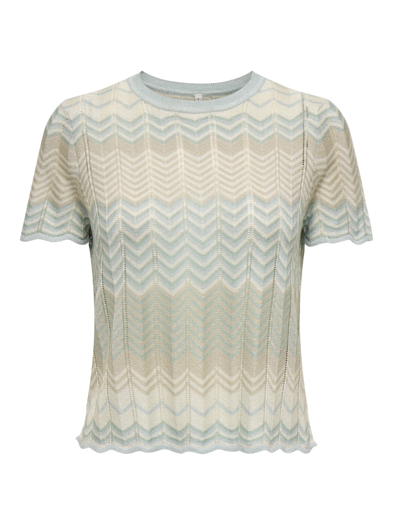 ONLALVIRA LIFE SS GLITTER O-NECK KNT