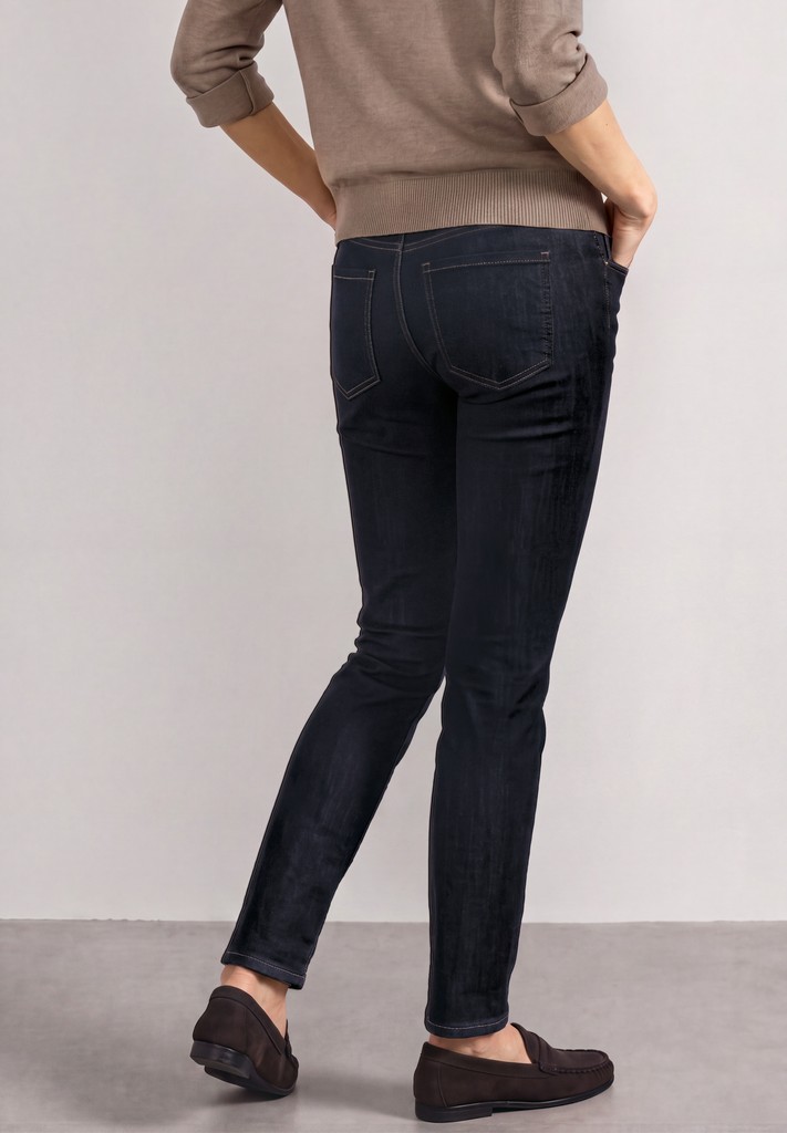 Mid Waist Slim Leg Jeans im Casual Fit