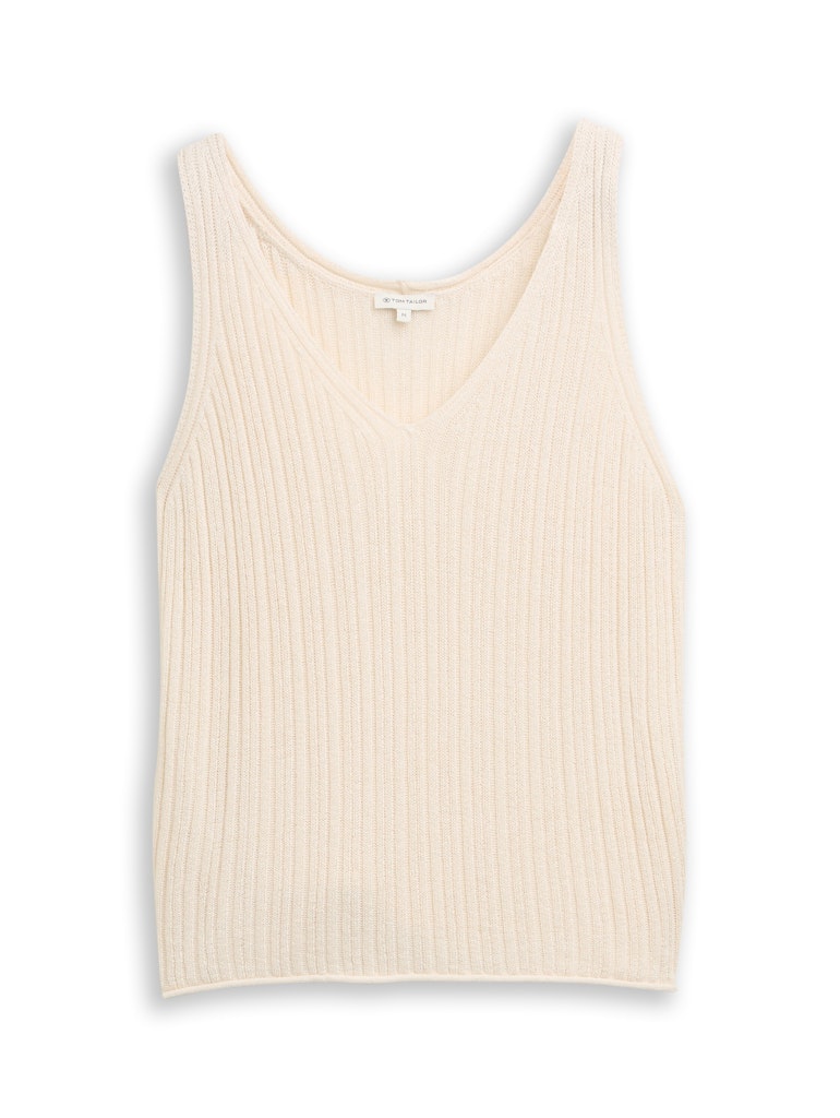 Stricktop mit V-Ausschnitt