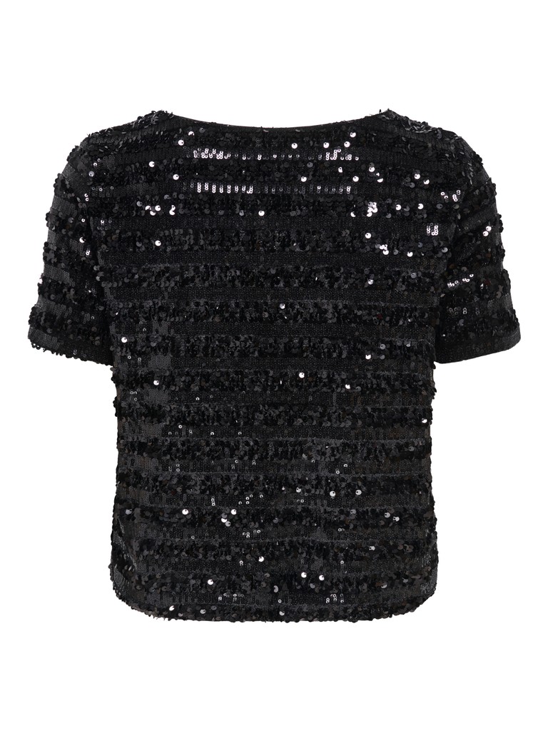 ONLSALIKA S/S SEQUINS TOP WVN