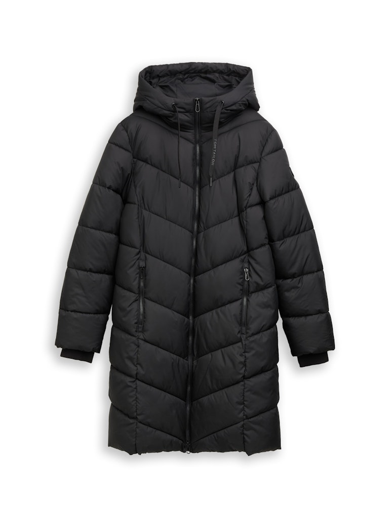 Puffer-Mantel mit Kapuze