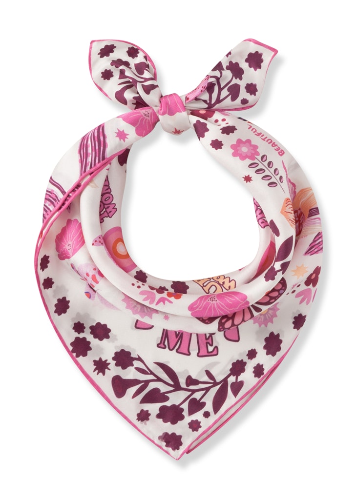 Premium Nickituch aus reiner Seide mit SUPERWOMAN-Motiven