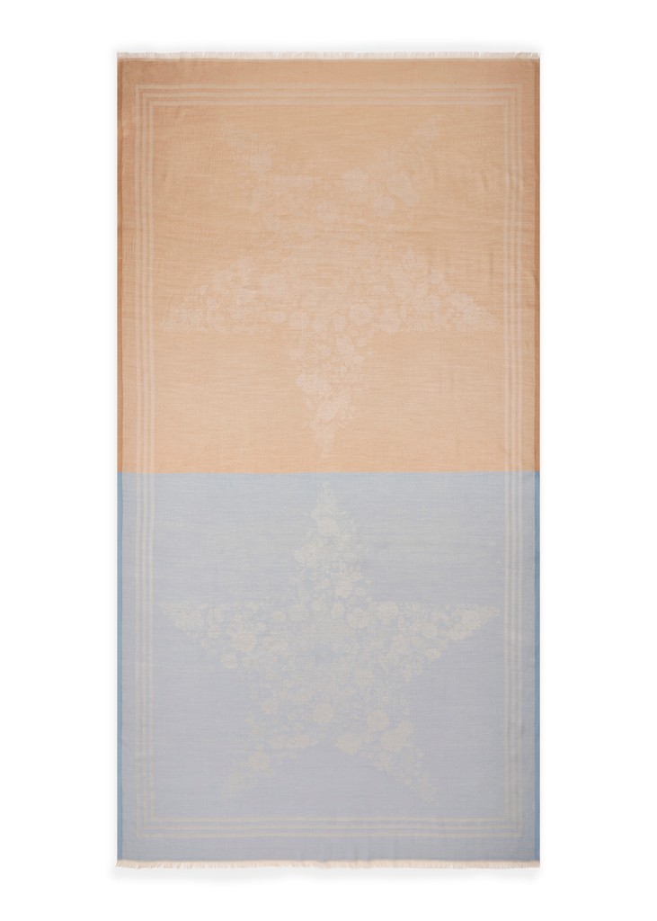 Jacquard-Schal aus Baumwoll-Modal-Mix mit Sternmotiven